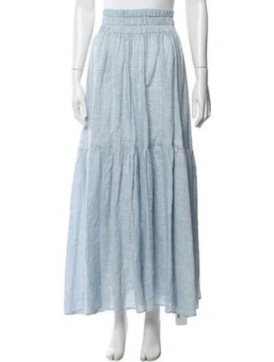 Pre-owned Mara Hoffman Hemp Long Skirt In Blue