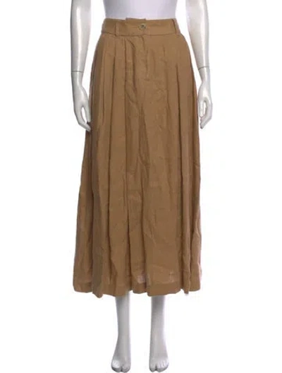 Pre-owned Mara Hoffman Hemp Long Skirt In Brown