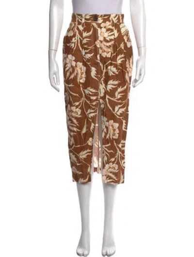 Pre-owned Mara Hoffman Hemp Long Skirt In Neutrals