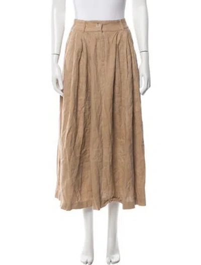 Pre-owned Mara Hoffman Hemp Long Skirt In Neutrals