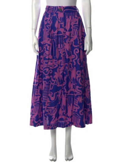 Pre-owned Mara Hoffman Hemp Long Skirt W/ Tags In Purple