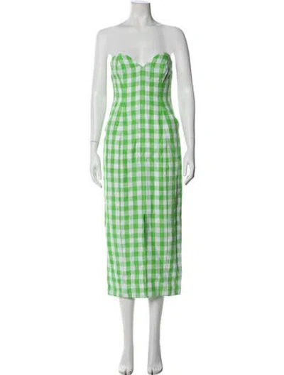 Pre-owned Mara Hoffman Hemp Midi Length Dress In Green