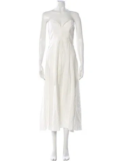 Pre-owned Mara Hoffman Hemp Midi Length Dress In Neutral