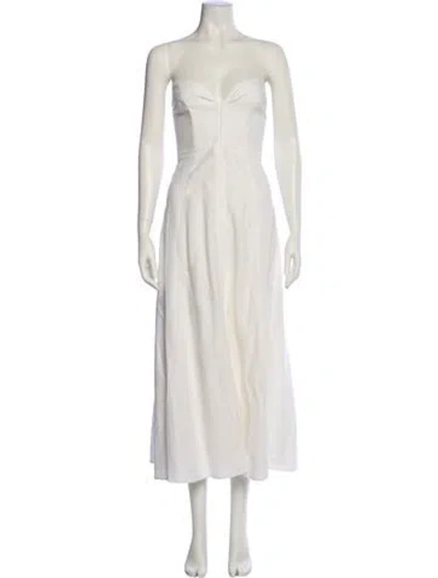 Pre-owned Mara Hoffman Hemp Midi Length Dress In Neutral