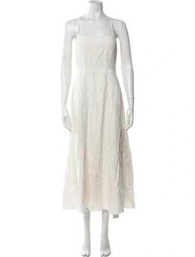 Pre-owned Mara Hoffman Hemp Midi Length Dress In Neutrals