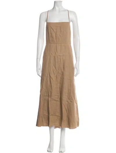Pre-owned Mara Hoffman Hemp Midi Length Dress In Neutrals