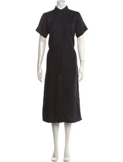Pre-owned Mara Hoffman Hemp Midi Length Dress W/ Tags In Black