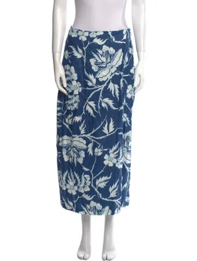 Pre-owned Mara Hoffman Hemp Midi Length Skirt In Multi