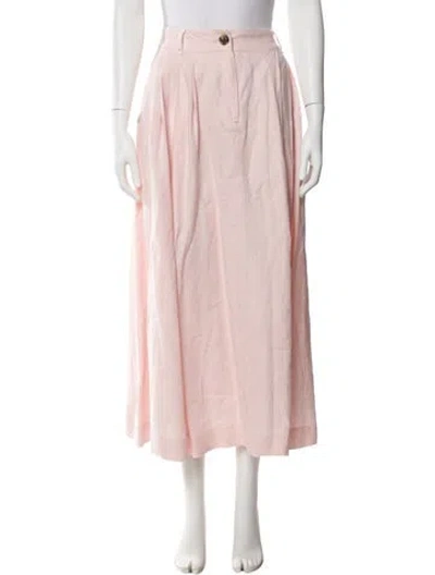 Pre-owned Mara Hoffman Hemp Midi Length Skirt In Pink