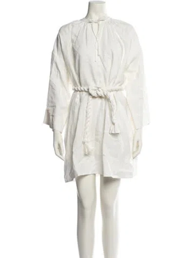 Pre-owned Mara Hoffman Hemp Mini Dress In Neutral