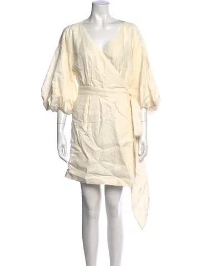 Pre-owned Mara Hoffman Hemp Mini Dress In Neutral