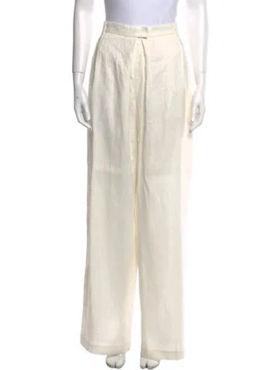 Pre-owned Mara Hoffman Hemp Pants In White