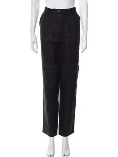 Pre-owned Mara Hoffman Hemp Straight Leg Pants In Black