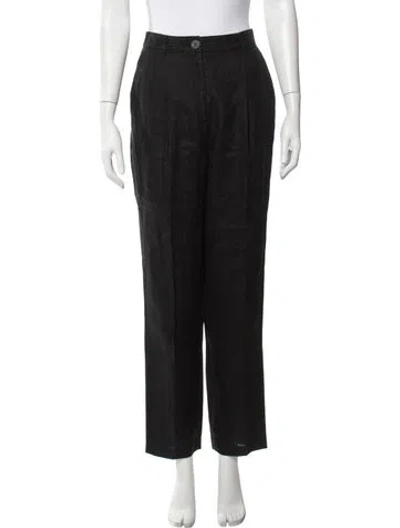 Pre-owned Mara Hoffman Hemp Straight Leg Pants In Black