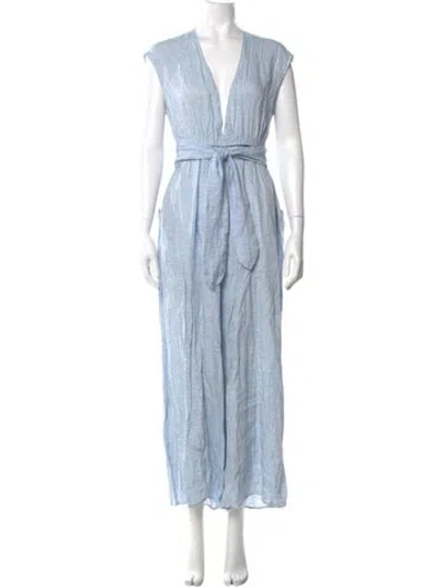 Pre-owned Mara Hoffman Hemp V-neck Jumpsuit In Multi