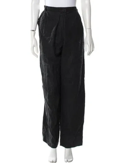 Pre-owned Mara Hoffman Hemp Wide Leg Pants In Black