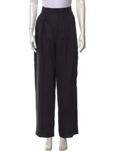 Pre-owned Mara Hoffman Hemp Wide Leg Pants In Black