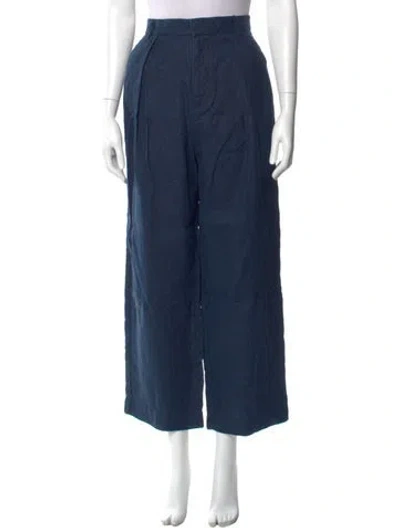Pre-owned Mara Hoffman Hemp Wide Leg Pants In Blue