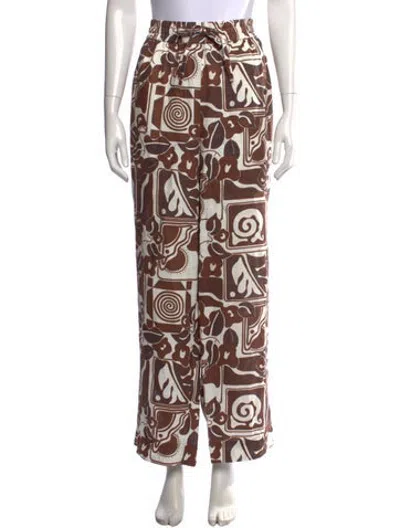 Pre-owned Mara Hoffman Hemp Wide Leg Pants In Multicolor