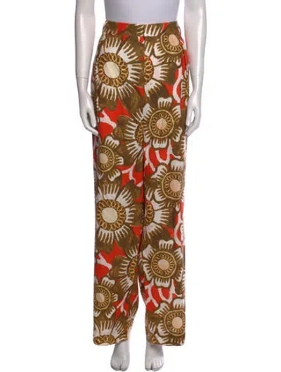 Pre-owned Mara Hoffman Hemp Wide Leg Pants In Orange
