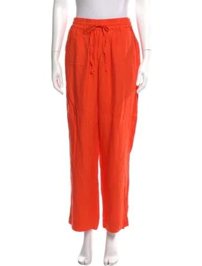 Pre-owned Mara Hoffman Hemp Wide Leg Pants In Orange