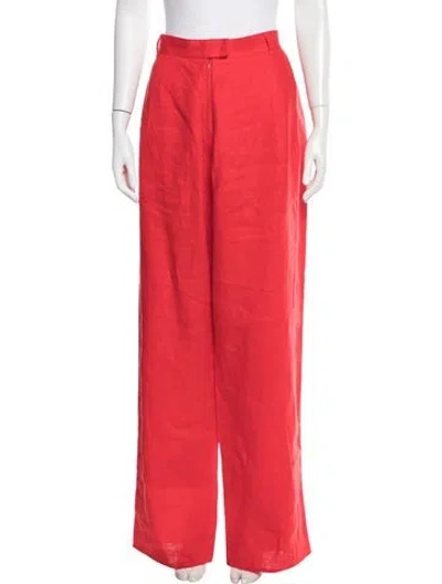 Pre-owned Mara Hoffman Hemp Wide Leg Pants In Red