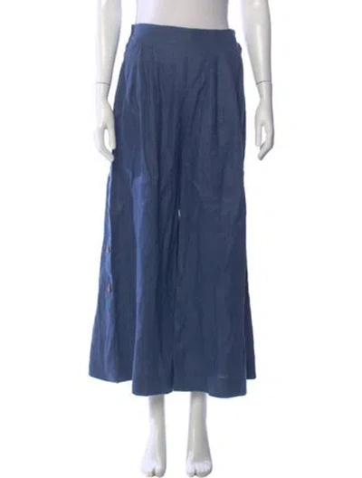 Pre-owned Mara Hoffman Hemp Wide Leg Pants W/ Tags In Blue