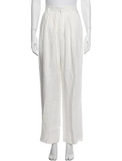 Pre-owned Mara Hoffman Hemp Wide Leg Pants W/ Tags In White