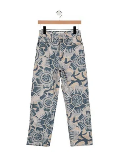 Pre-owned Mara Hoffman High-rise Straight Leg Jeans In Blue