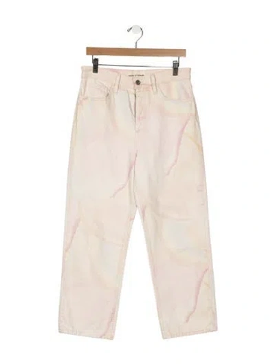 Pre-owned Mara Hoffman High-rise Straight Leg Jeans In Neutral