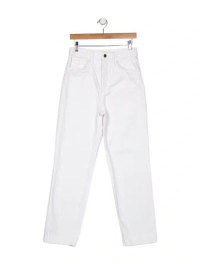 Pre-owned Mara Hoffman High-rise Straight Leg Jeans In Neutral