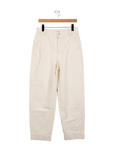 Pre-owned Mara Hoffman High-rise Straight Leg Jeans In Neutral