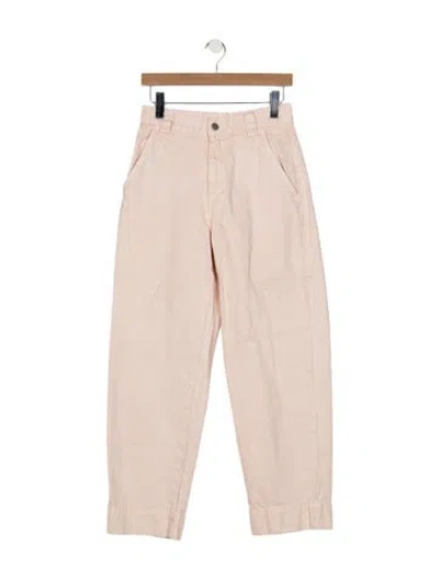 Pre-owned Mara Hoffman High-rise Straight Leg Jeans In Pink
