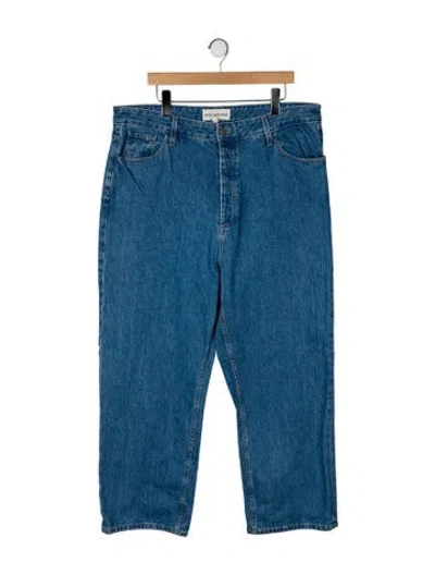 Pre-owned Mara Hoffman High-rise Wide Leg Jeans In Blue