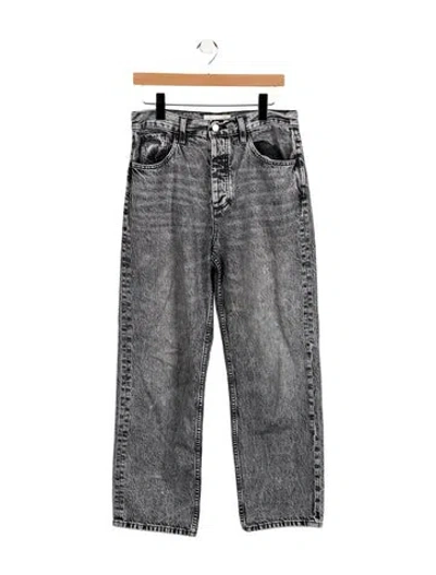 Pre-owned Mara Hoffman High-rise Wide Leg Jeans In Gray