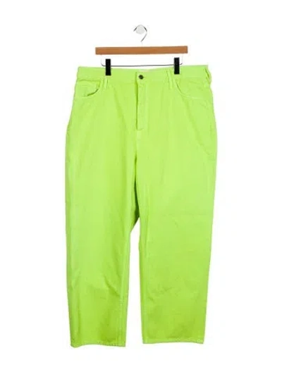 Pre-owned Mara Hoffman High-rise Wide Leg Jeans In Green