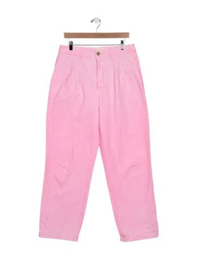 Pre-owned Mara Hoffman High-rise Wide Leg Jeans In Pink