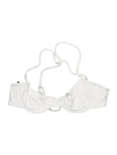 Pre-owned Mara Hoffman Lace Pattern Top In White