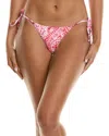 Mara Hoffman Lei Andonia-print Recycled-fibre Bikini Briefs In Pink