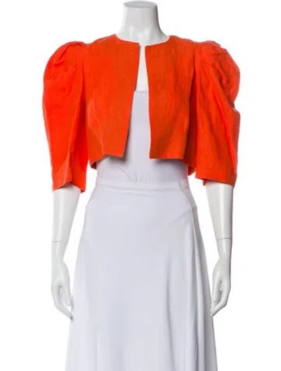 Pre-owned Mara Hoffman Linen Bolero In Orange