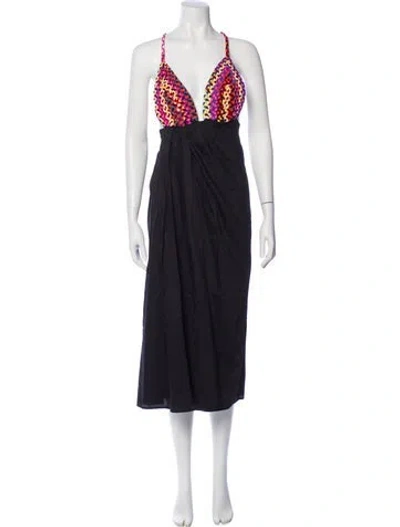 Pre-owned Mara Hoffman Linen Long Dress In Blue