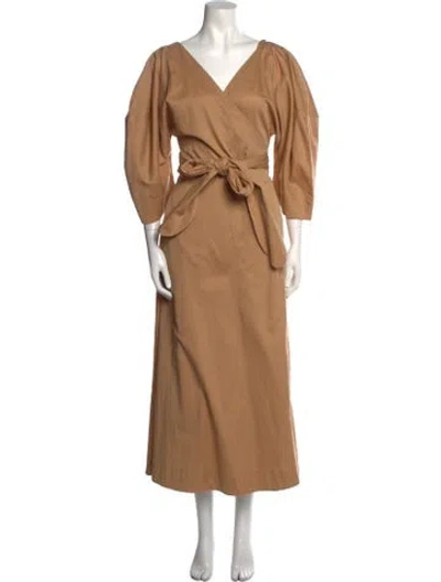 Pre-owned Mara Hoffman Linen Long Dress In Neutral