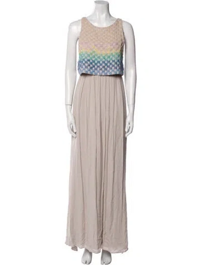 Pre-owned Mara Hoffman Linen Long Dress In Neutral