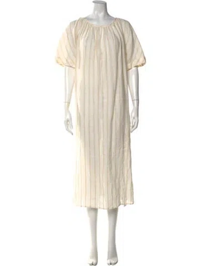 Pre-owned Mara Hoffman Linen Long Dress In Neutrals