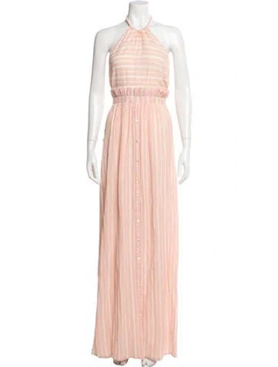 Pre-owned Mara Hoffman Linen Long Dress In Pink
