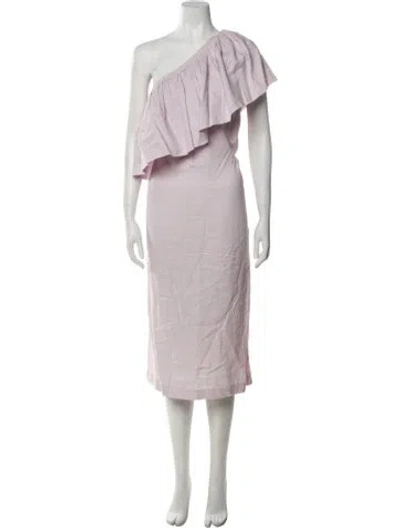 Pre-owned Mara Hoffman Linen Long Dress In Purple