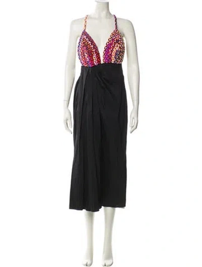 Pre-owned Mara Hoffman Linen Long Dress W/ Tags In Black