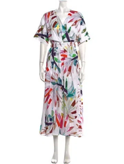 Pre-owned Mara Hoffman Linen Long Dress W/ Tags In White