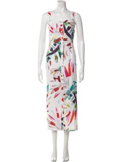 Pre-owned Mara Hoffman Linen Long Dress In White