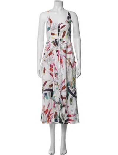 Pre-owned Mara Hoffman Linen Long Dress In White